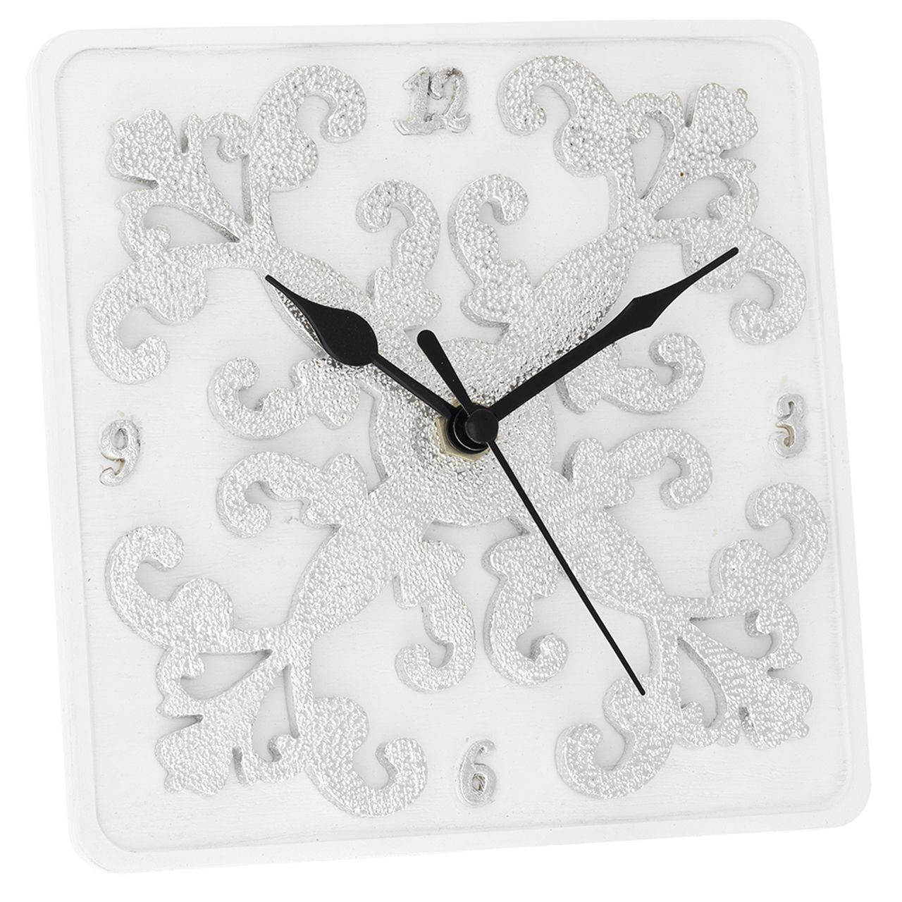 OROLOGIO DA TAVOLO 15x15 DECORO BAROCCO
